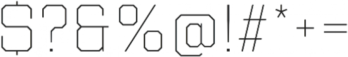 Refinery 75 Hairline otf (100) Font OTHER CHARS