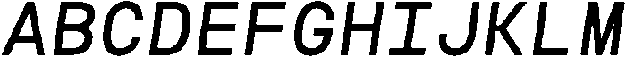 Reflow Mono Medium Italic ttf (500) Font UPPERCASE