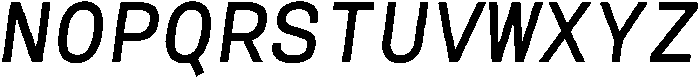 Reflow Mono Medium Italic ttf (500) Font UPPERCASE