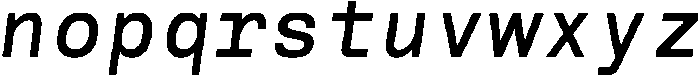Reflow Mono Medium Italic ttf (500) Font LOWERCASE
