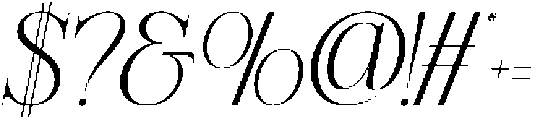 RegaliaPrestige-Oblique otf (400) Font OTHER CHARS