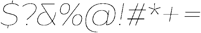 Regave Thin Italic otf (100) Font OTHER CHARS