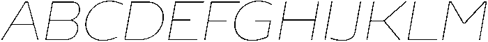 Regave Thin Italic otf (100) Font UPPERCASE