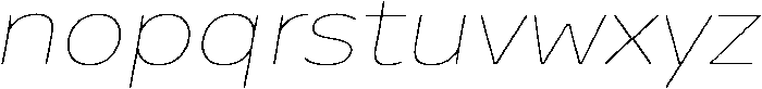Regave Thin Italic otf (100) Font LOWERCASE