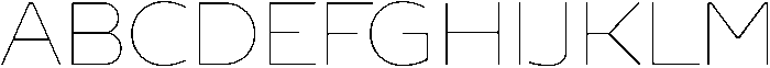 Regave Thin otf (100) Font UPPERCASE