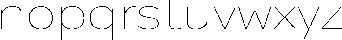 Regave Thin otf (100) Font LOWERCASE