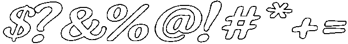Regina Outline otf (400) Font OTHER CHARS