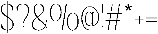 Reglika Mosta Thin otf (100) Font OTHER CHARS