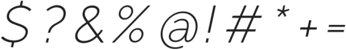 Regon Extra Light Italic otf (200) Font OTHER CHARS