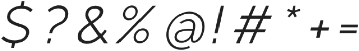 Regon Light Italic otf (300) Font OTHER CHARS