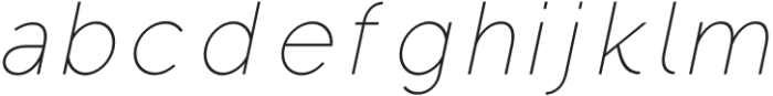 Regon Thin Italic otf (100) Font LOWERCASE