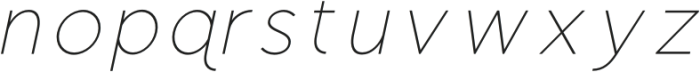 Regon Thin Italic otf (100) Font LOWERCASE