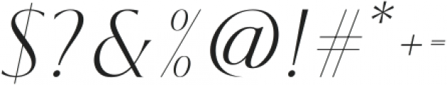 Regoza Italic Italic otf (400) Font OTHER CHARS