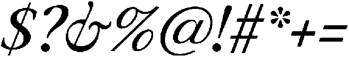 Regular Italic otf (400) Font OTHER CHARS