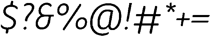 Regular-Italic otf (400) Font OTHER CHARS