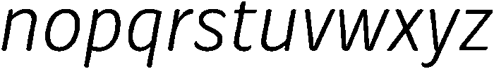 Regular-Italic otf (400) Font LOWERCASE