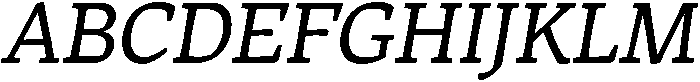 Regular Italic otf (400) Font UPPERCASE