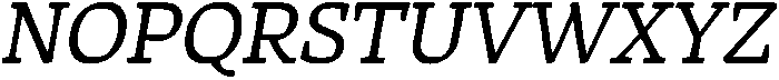 Regular Italic otf (400) Font UPPERCASE