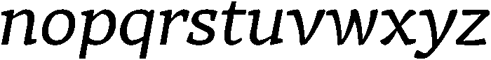 Regular Italic otf (400) Font LOWERCASE