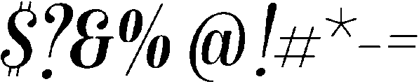 Regular-Italic otf (400) Font OTHER CHARS