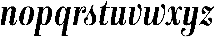 Regular-Italic otf (400) Font LOWERCASE