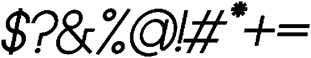 Regular Italic otf (400) Font OTHER CHARS