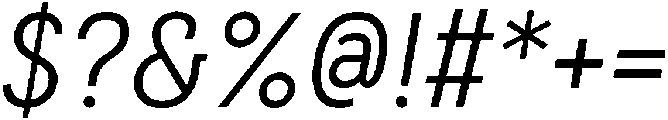 Regular Italic otf (400) Font OTHER CHARS