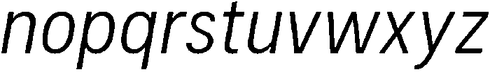Regular Italic otf (400) Font LOWERCASE