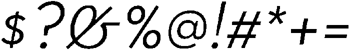 Regular Italic otf (400) Font OTHER CHARS