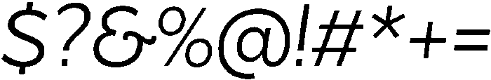 Regular Italic otf (400) Font OTHER CHARS