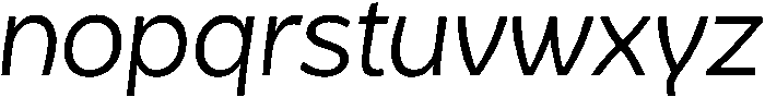 Regular Italic otf (400) Font LOWERCASE