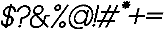 Regular Italic otf (400) Font OTHER CHARS