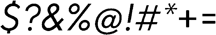 Regular Italic otf (400) Font OTHER CHARS