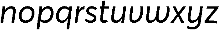 Regular Italic otf (400) Font LOWERCASE