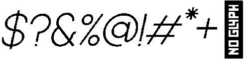 Regular Italic otf (400) Font OTHER CHARS