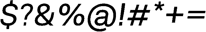 Regular Italic otf (400) Font OTHER CHARS