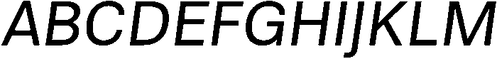 Regular Italic otf (400) Font UPPERCASE