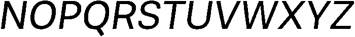 Regular Italic otf (400) Font UPPERCASE