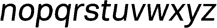Regular Italic otf (400) Font LOWERCASE