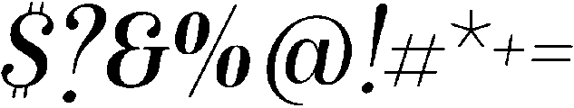 Regular-Italic otf (400) Font OTHER CHARS