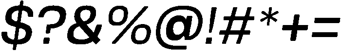 Regular Italic otf (400) Font OTHER CHARS