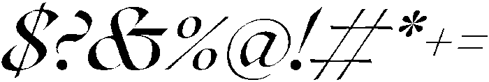 Regular Italic otf (400) Font OTHER CHARS