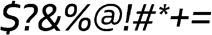 Regular Italic otf (400) Font OTHER CHARS