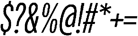 Regular Italic otf (400) Font OTHER CHARS