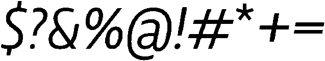 Regular Italic otf (400) Font OTHER CHARS