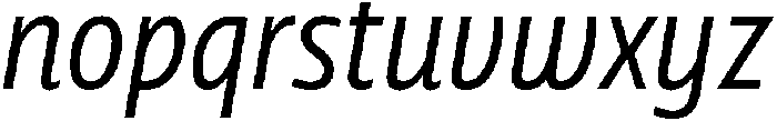 Regular Italic otf (400) Font LOWERCASE