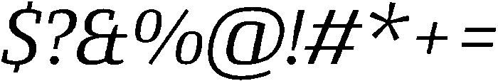 Regular Italic otf (400) Font OTHER CHARS