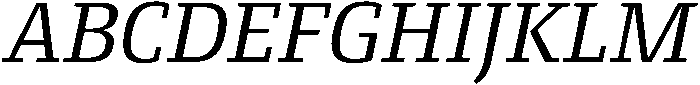 Regular Italic otf (400) Font UPPERCASE