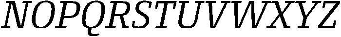 Regular Italic otf (400) Font UPPERCASE