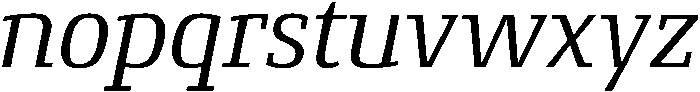 Regular Italic otf (400) Font LOWERCASE
